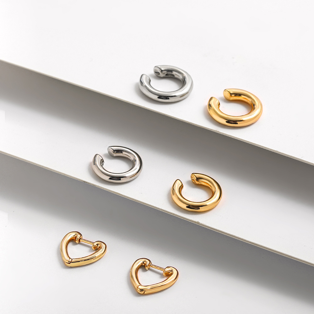 7g Weight Alloy Ear Needle Material Earrings Classification 1 Pair Quantity Casual, Street Occasion Alloy Material Pentagram, Geometric, Heart Shape Pattern All Seasons Season Unisex Gender Polished Finish Plating Design Casual, Commute Style 1 Pair Casual Commute Pentagram Geometric Heart Shape Plating Alloy Earrings 1