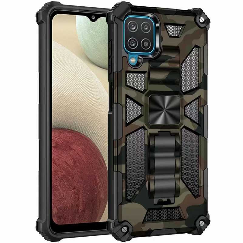 Suitable For Samsung S21 August 1 Camouflage Armor Car Magnetic Mobile Phone Shell Apple 12Pro All-inclusive Anti-fall Protective Cover