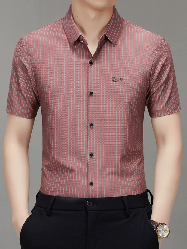 Summer silk elastic shirt, high-quality style