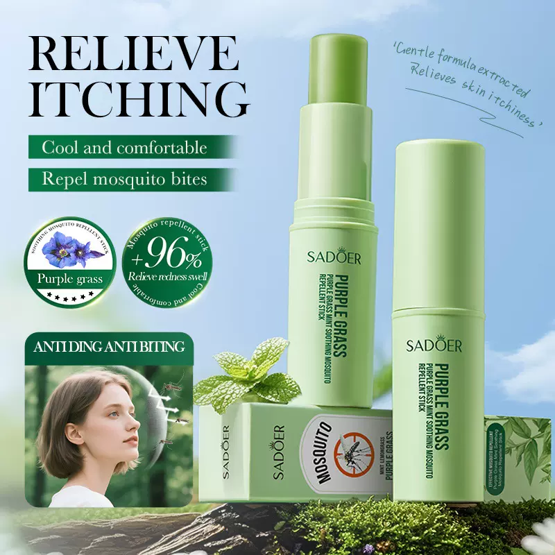 跨境现货驱蚊棒 SADOER紫草薄荷舒缓夏季驱蚊用品 外贸工厂直销