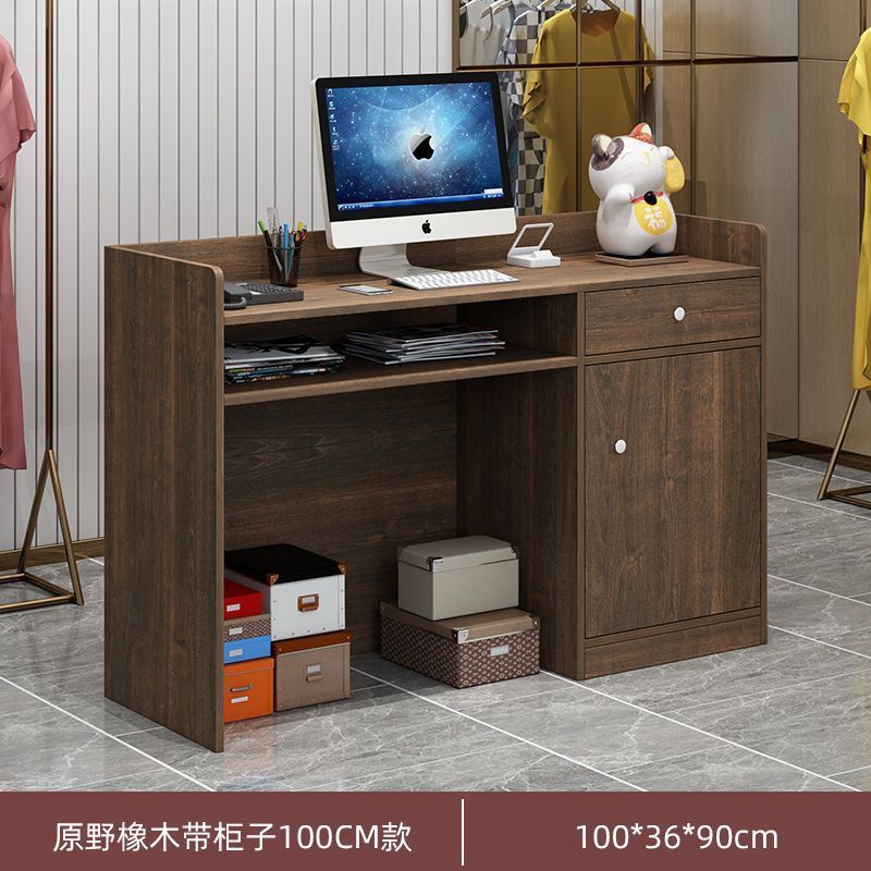 軽奢で高級感のある小型簡易スーパーマーケット、衣料品店、バーカウンター、レジカウンター、店舗、美容院、レストランの受付カウンター|undefined