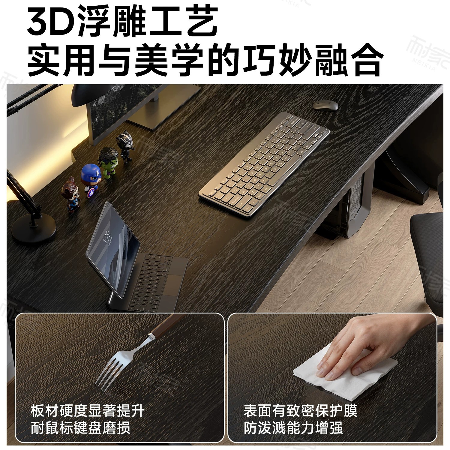 Mesa de computadora de madera maciza dormitorio mesa de estudio en el hogar simple escritorio de alquiler de escritorio de escritorio de oficina de doble mesa de juego electrónico mesa de trabajo