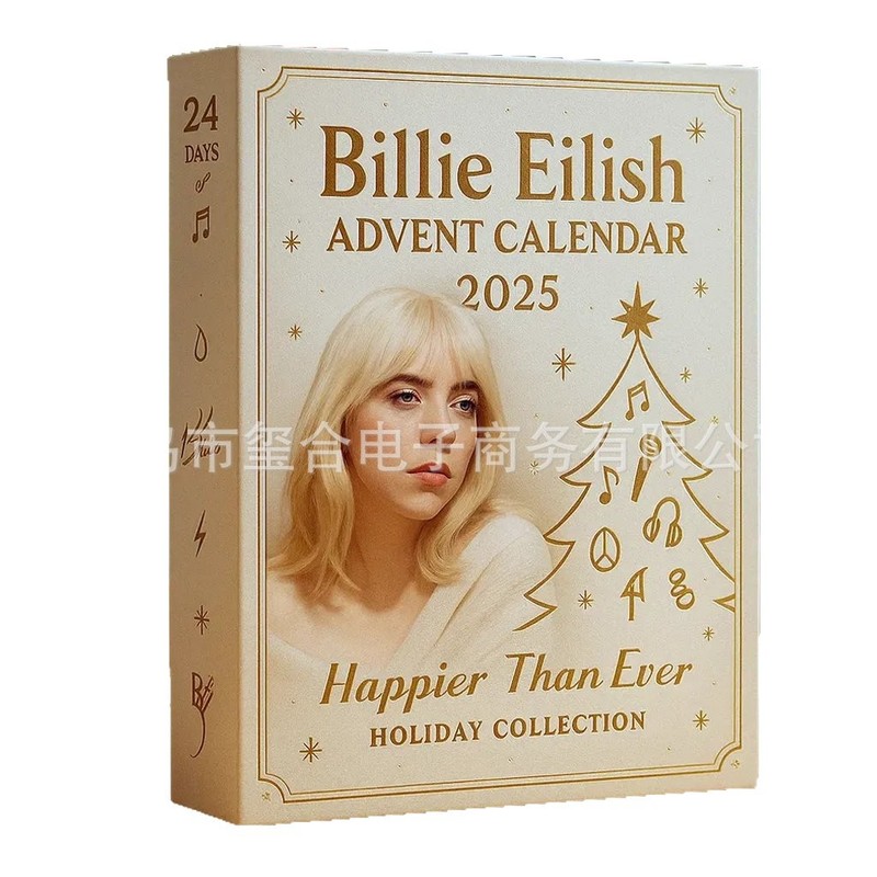 跨境新品Billie Eilish 2025 年降临节日历圣诞倒数日历创意盲盒|undefined