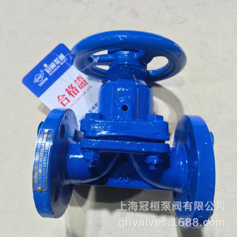 手动衬胶法兰隔膜阀 铸铁法兰隔膜阀 G41J-10 DN80