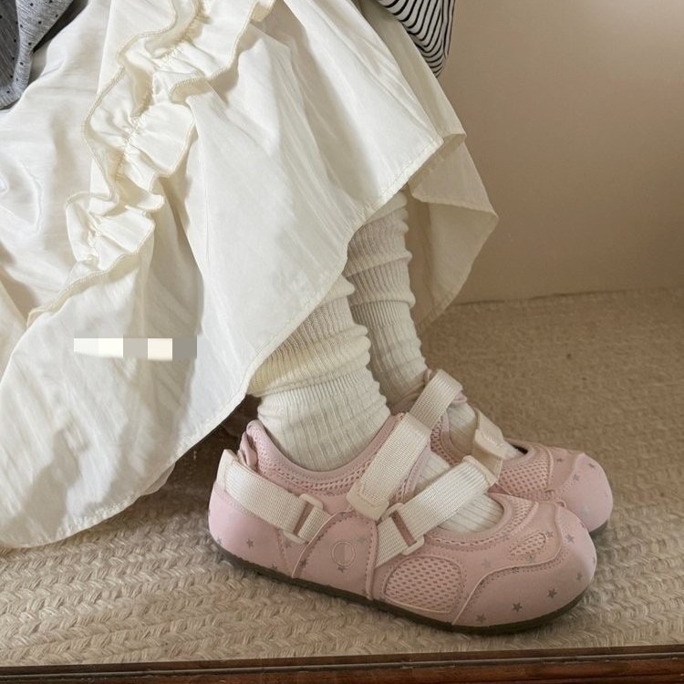 Xiaozhong wave punto deportivo sandalias de cabeza de bolsillo hueco para mujeres verano transpirable 2026 nuevos zapatos de mujer zapatos de malla zapatos individuales