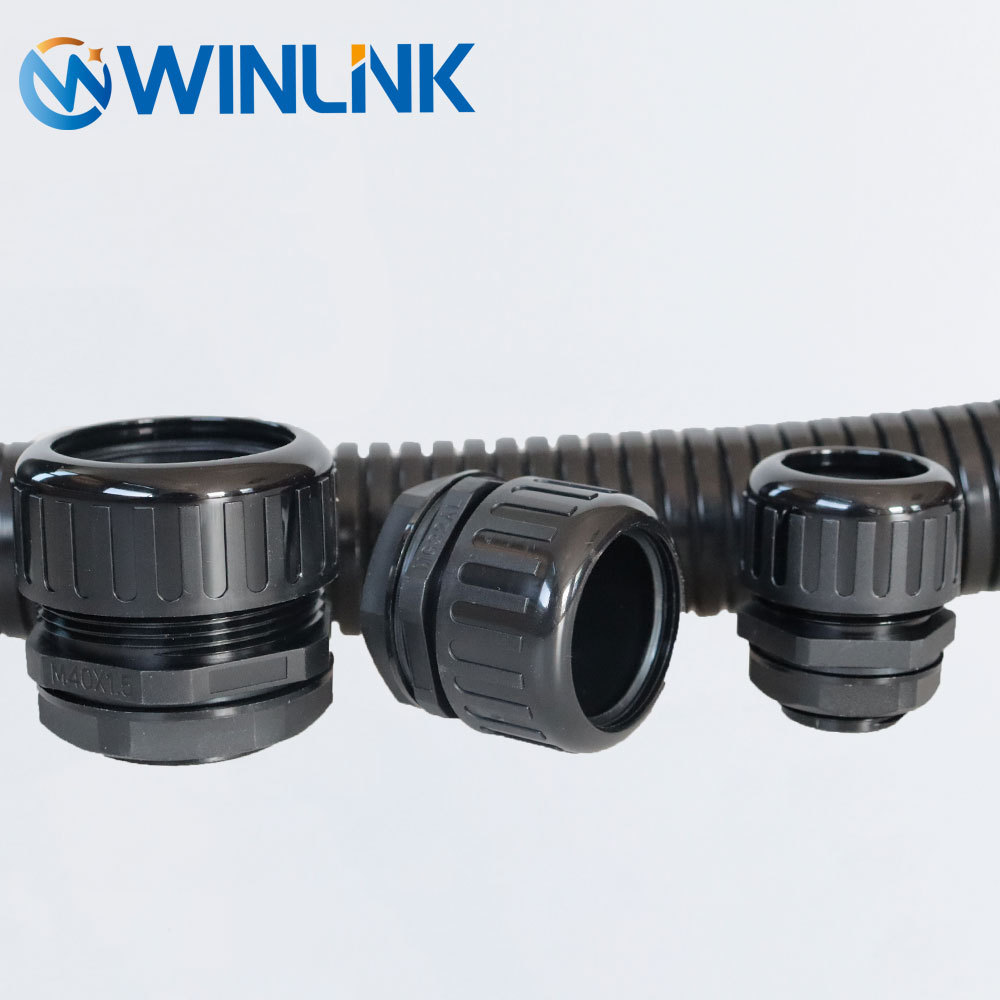 威联科WINLINK IP68防水尼龙波纹管接头机器人穿板密封软管连接器