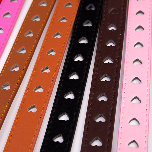 Ladies Belt Needle Fastener Belt Korean Version Heart Hollow Decoration Pants Belt Cross-border Bestselling Dress Narrow Belt