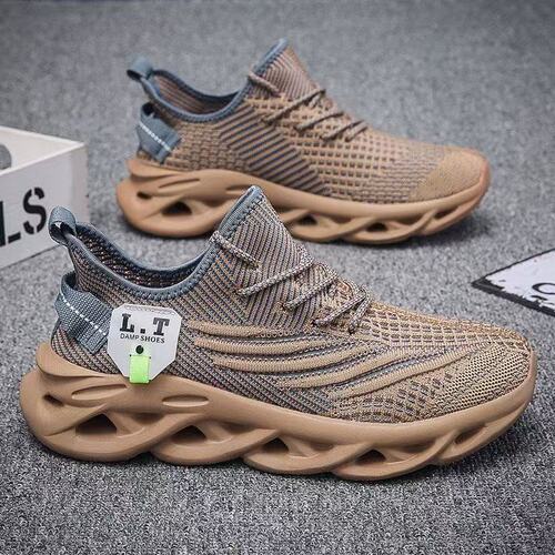 Men's Summer 2025 Mesh Sports Shoes, Flyknit Youth Casual Running Coconut Shoes, Trendy Student Athletic Shoes