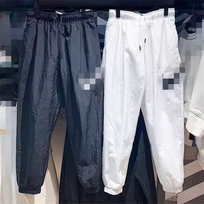 Women's Spring & Fall New Men's and Women's Woven Pants Casual Quick-Drying Breathable Loose Leg-Tie Sports Pants Dm6184