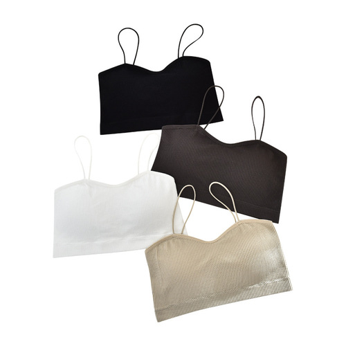 Spring and summer new style beautiful back sling wrap breast thin shoulder strap beautiful back tube top underwear Japanese girl bra bottoming vest