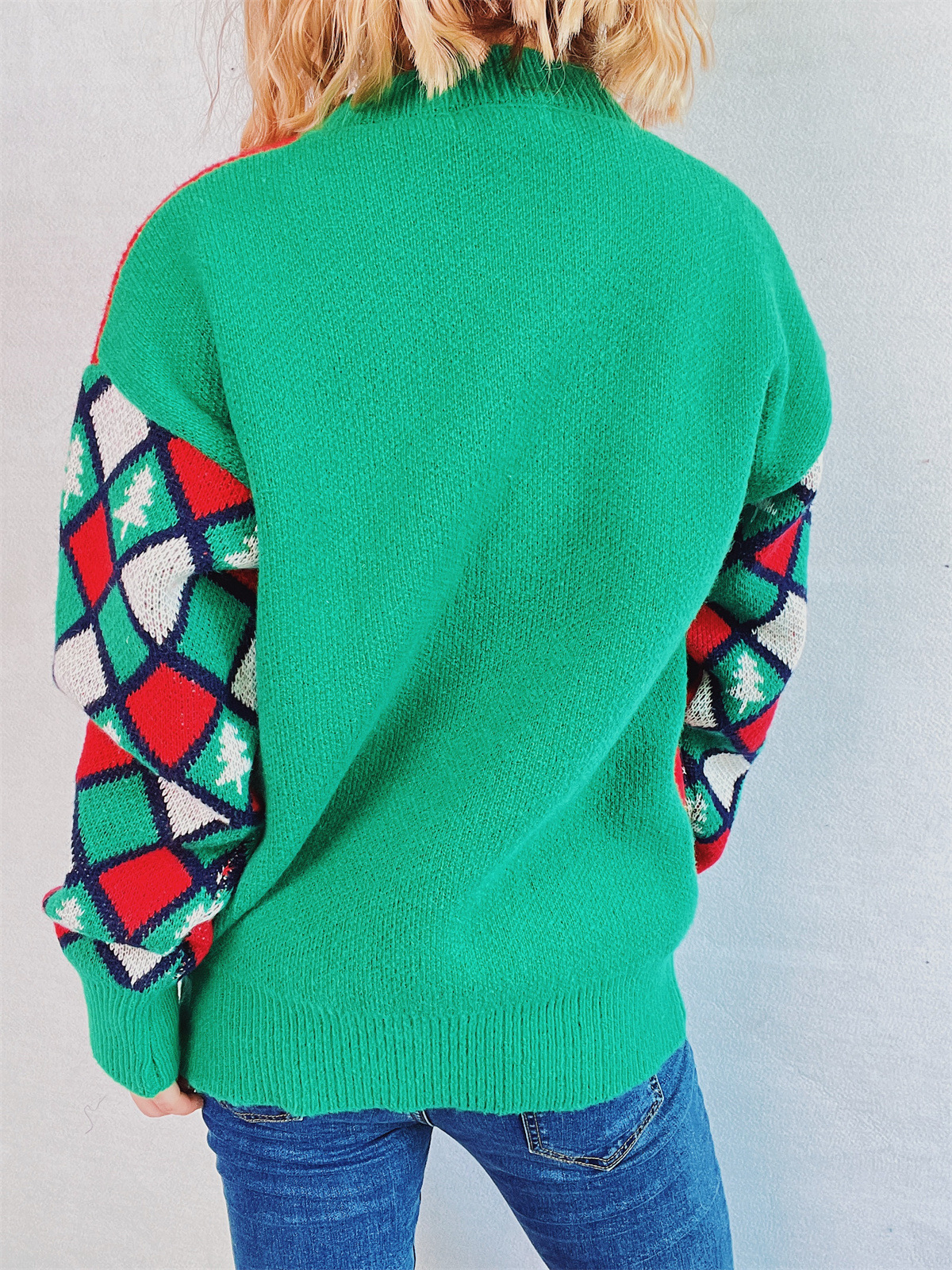 Damen Pullover Mit Streifen Und Goldfaden Lockerer Rundhals Pulli_voghion.com