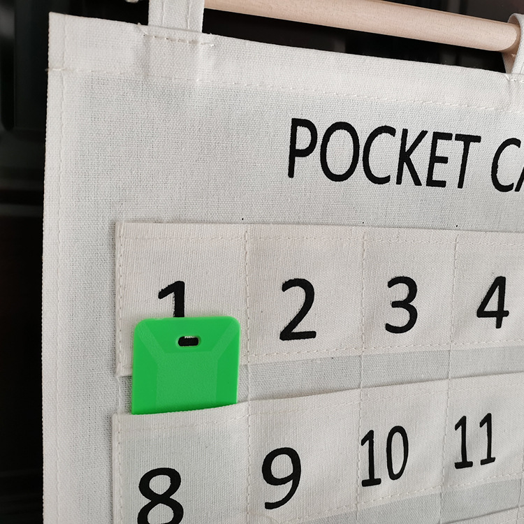 Kindergarten algodón Lino mañana cheque tarjeta de asistencia bolsa reloj-en el registro bolsa de almacenamiento Tarjeta de organización bolsa colgante Pequeño bolsillo 31 bolsa de bolsillo