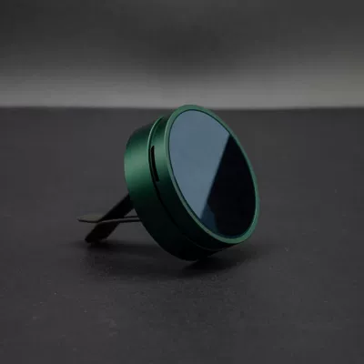 Car Perfume Aromatherapy – Diffuser with Wooden Scent - dark-green-including-packaging-box-2-fragrance-tablets-forest