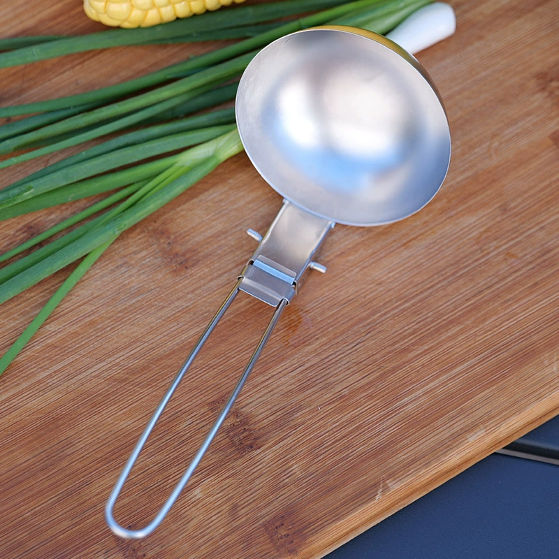 Travel handheld tableware stainless steel for camping, foldable set