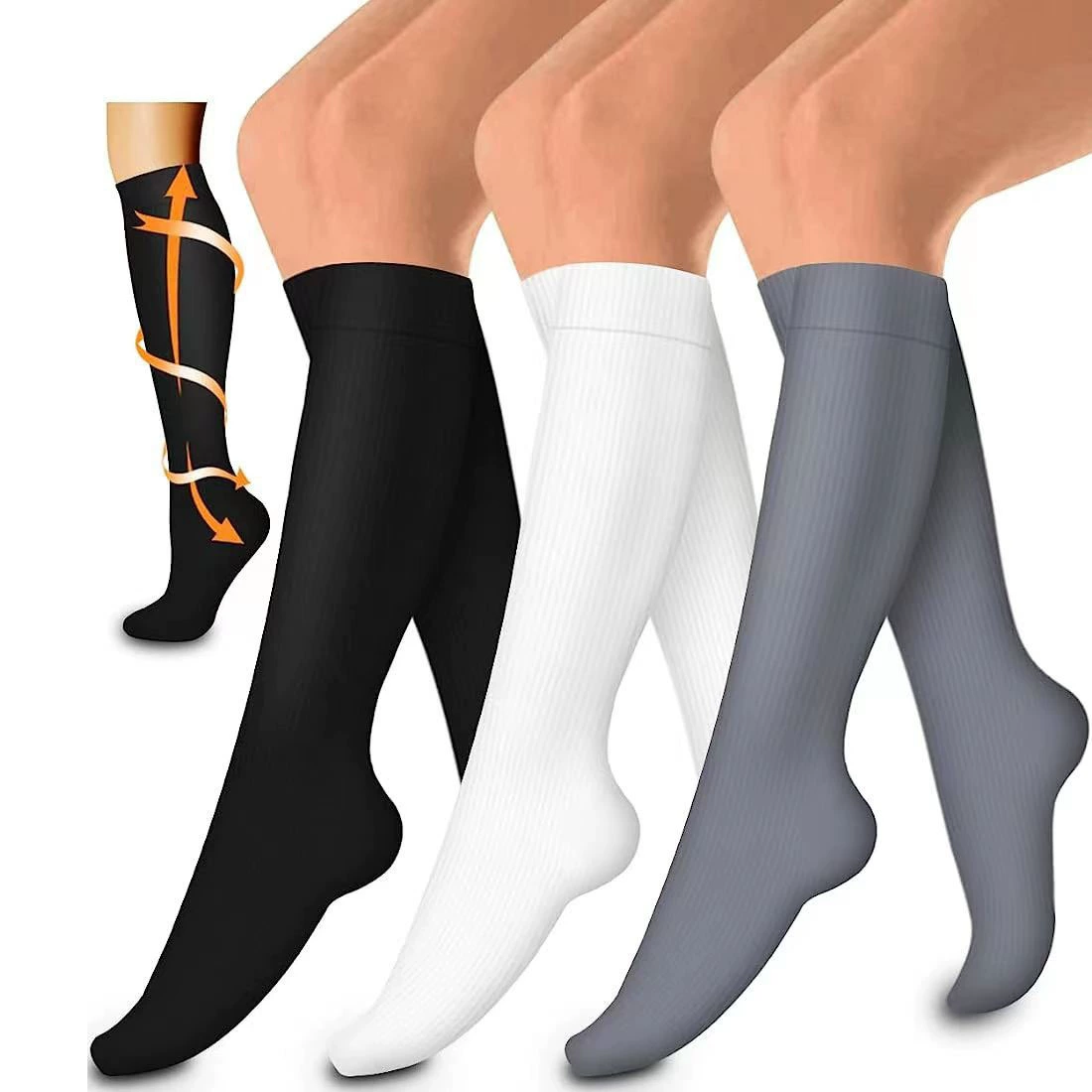 Amazon трансграничные носки под давлением нескользящие носки для теленка Компрессионные носки с длинной трубкой костюм Внешняя торговля оптом спортивные футбольные носки