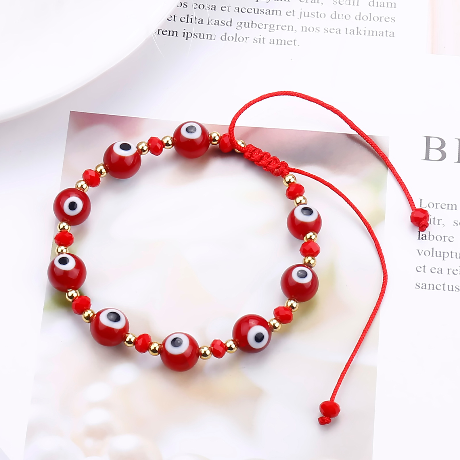 Fashion Eye Stainless Steel glass rope Beaded Womenu0027S Bracelets 1 Piece