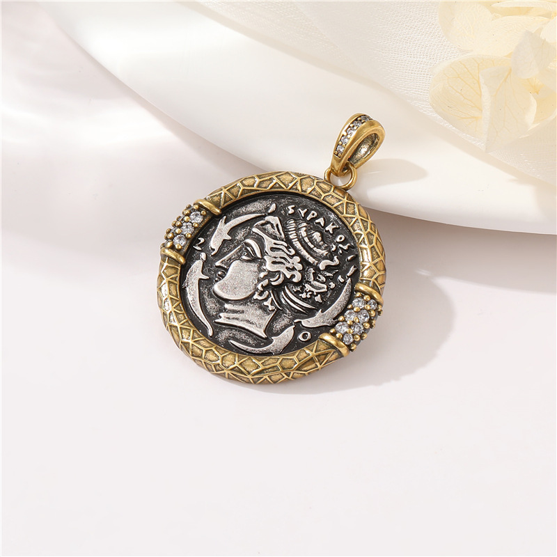 7g Weight Pendant Jewelry Making Type Artificial Pearls, Rhinestones Inlay Material DIY Jewelry Accessories Classification 1 Piece Quantity Copper Material Portrait Pattern Plating, Inlay Design Retro Style 1 Piece Copper Artificial Pearls Rhinestones Portrait Pendant 6