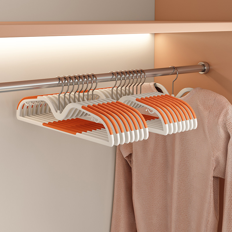 Short Neck Low Neck Clothes Hanging Clothes Hanging Household Space-saving Thick Clothes Rack Non-slip and Seamless Two-position Clamping Clothes Support