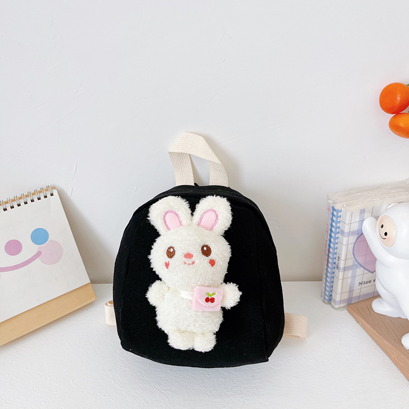 Mochila infantil de peluche, mochila pequeña de caricatura para niños, mochila de jardín de infantes, mochila de conejo