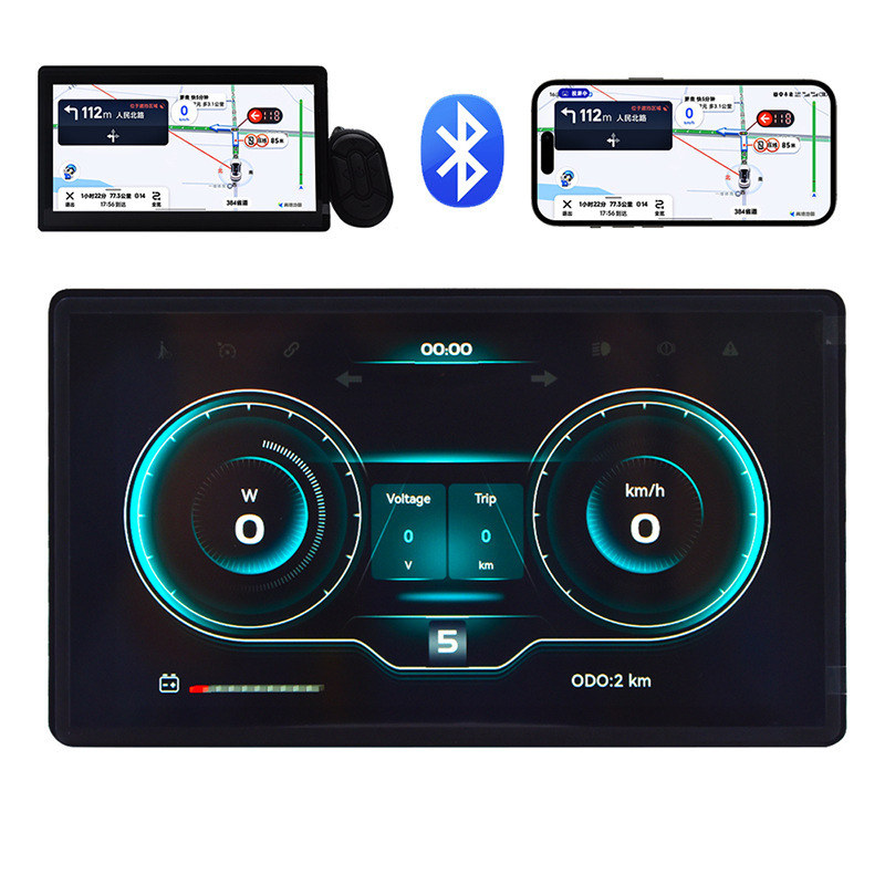 H8 スクリーン投影ナビゲーション Bluetooth LCD カラー液晶リチウム電池搭載マウンテン電動自転車メーターディスプレイ スマートスクリーン投影|undefined