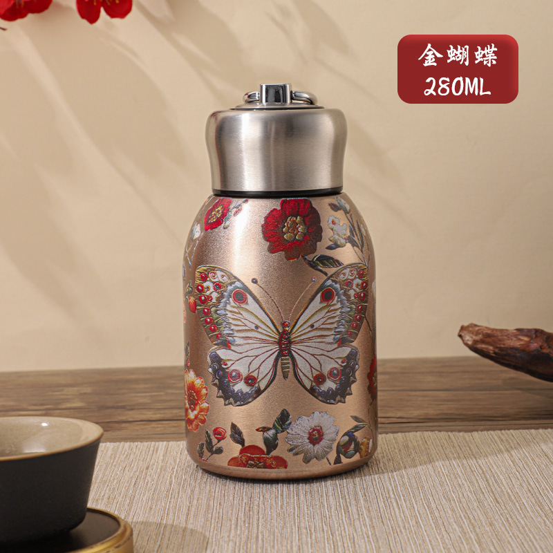 国潮迷你小胖丁保温杯带拉环便捷口袋杯简约时尚杯子学生随手水杯|undefined