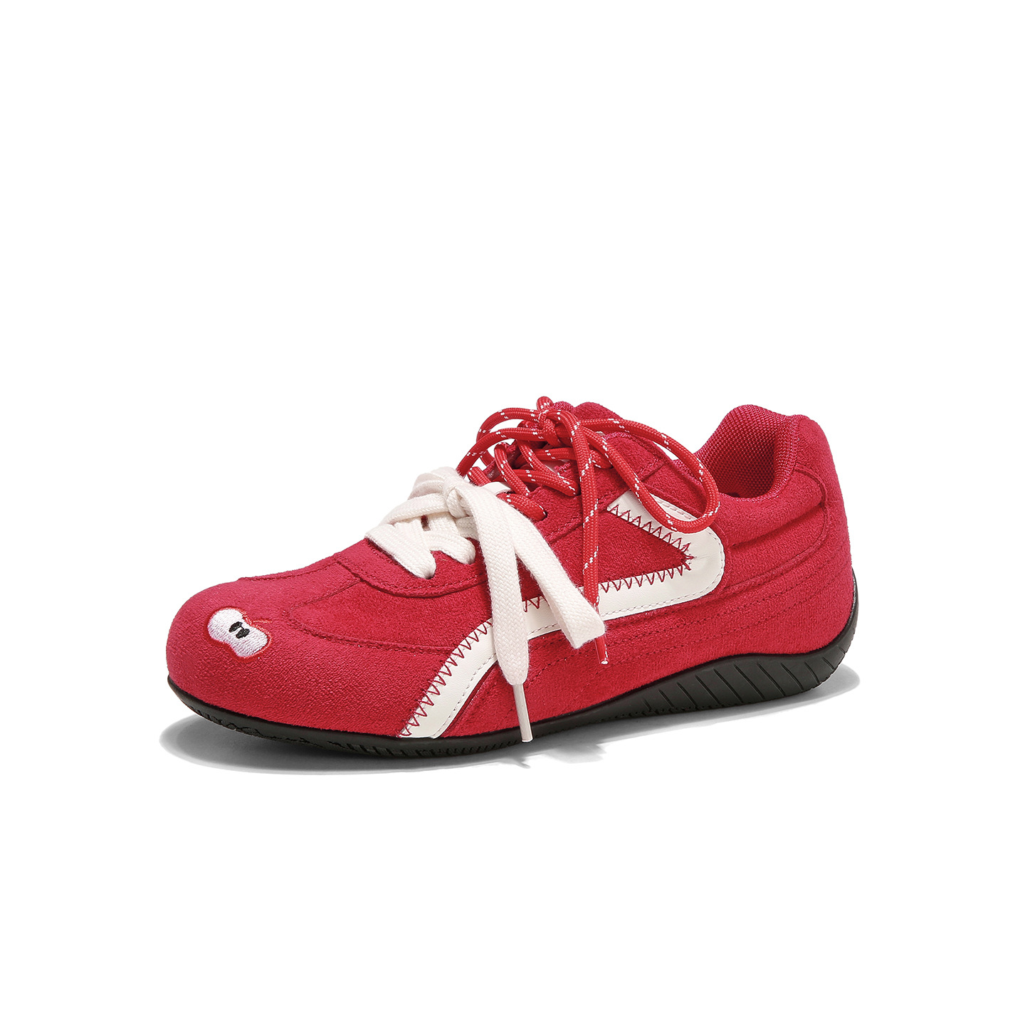 Año Nuevo Auge Shi Deng rojo zapatos de entrenamiento para mujeres 2026 nuevas zapatillas deportivas casuales de suela gruesa de primavera zapatos Kanban