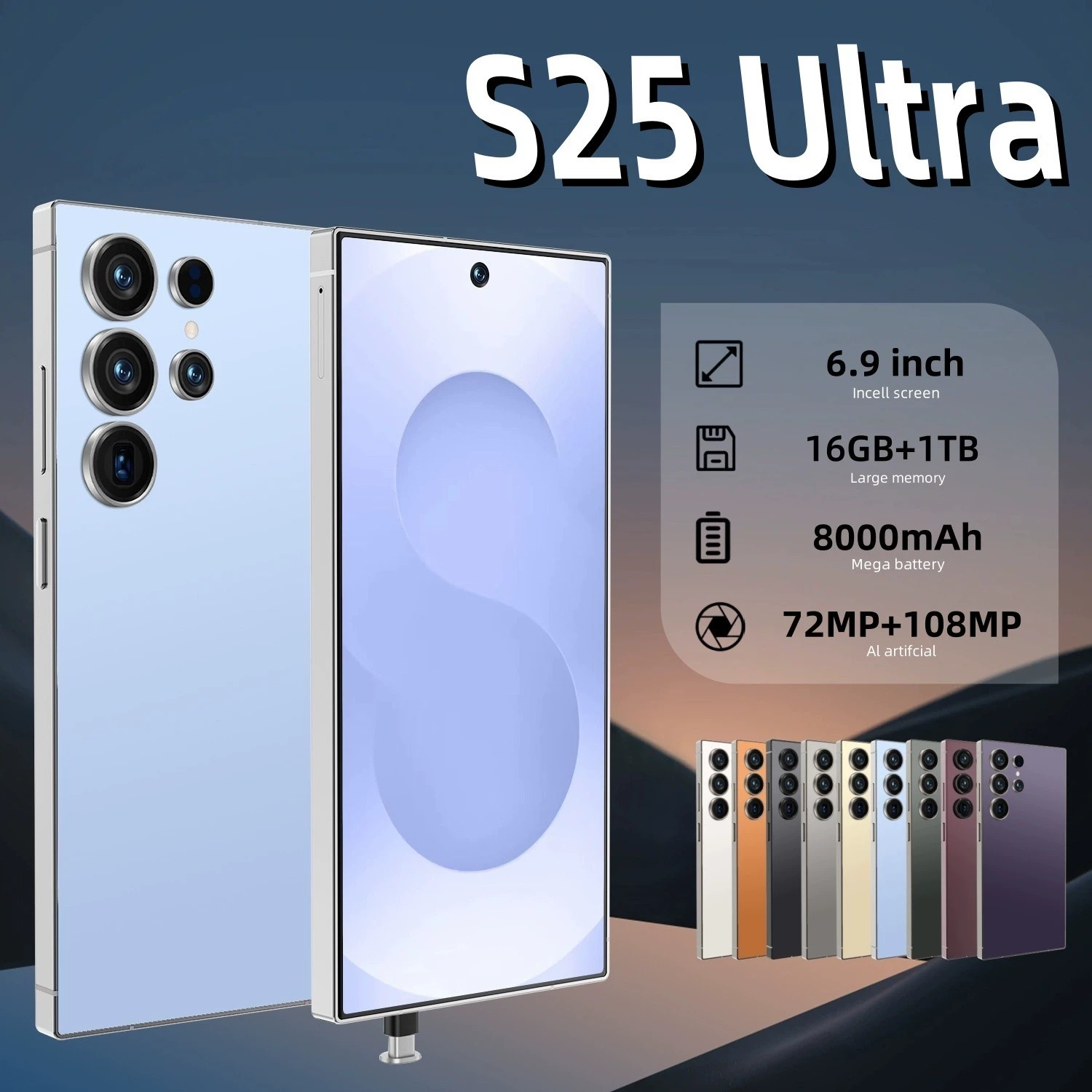 (Cross-border trading), mobile phone, S25, elite smartphone, (Physicals), Android 12
