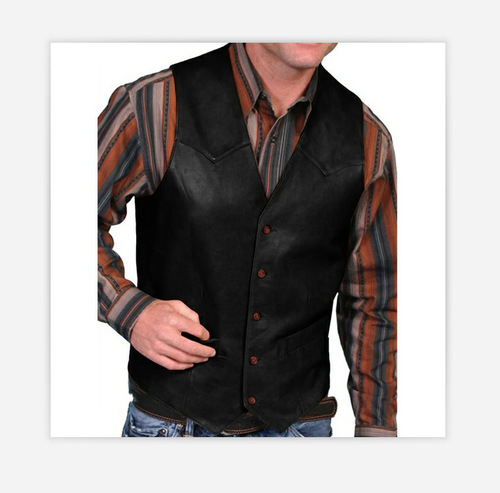 Elegant European and American Retro Men's Vest Performance Costume Decoration Round Neck Short Sleeve Casual Hunter Outdoor