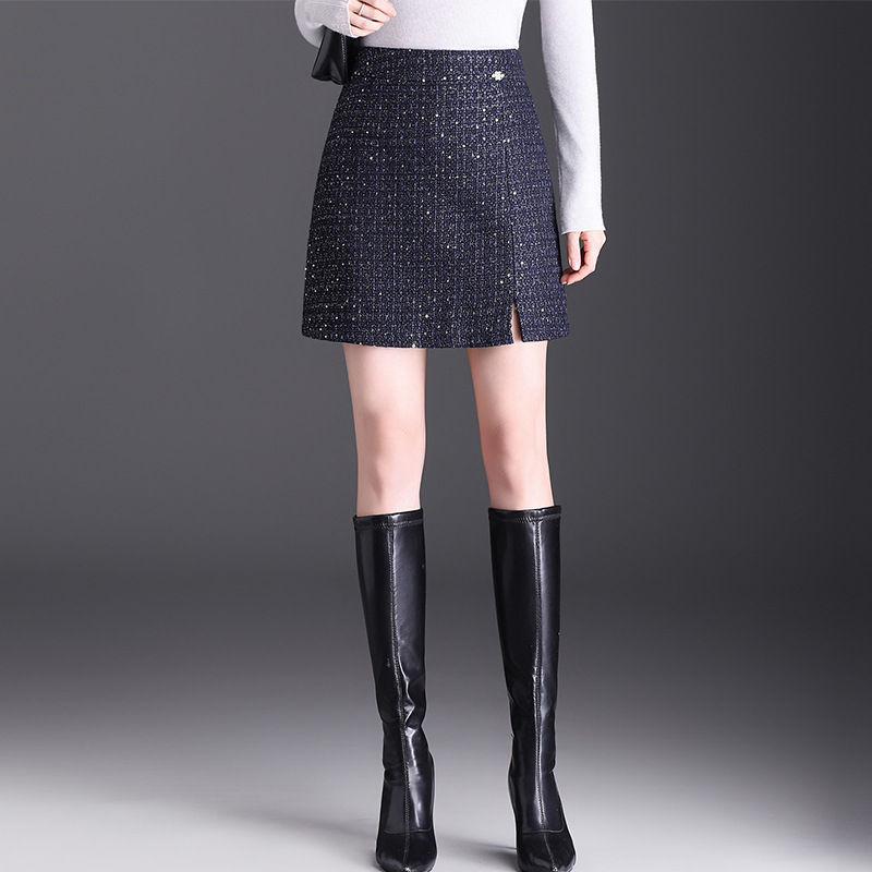 小香风时尚半身裙2025秋季新款小个子修身洋气短裙高腰包臀一步裙