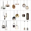 Scandinavian creative ceiling lamp for living room, bar decorations, design glossy lampshade, lights, light luxury style