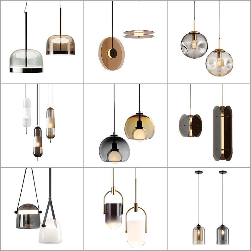 Nordic Restaurant Small Chandelier Light Luxury Creative Shop Art Deco Bar Single Designer Glass Lampshade Lighting