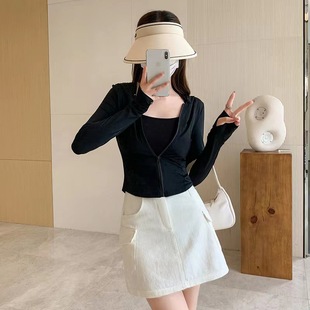 Sun Protection Clothing Women's Summer 2025 New Ice Silk Thin Slim Cardigan Anti-Uv Sun Protection Clothing Jacket Tight