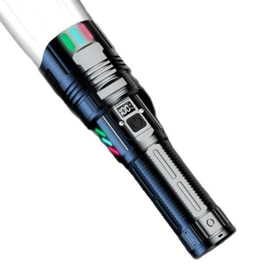 Linterna de pistola láser transfronteriza nueva Linterna táctica de carga láser blanca portátil telescópica de largo alcance súper brillante para exteriores