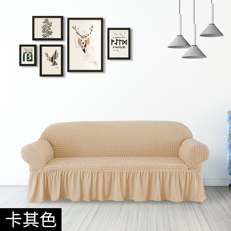 Funda de sofá de gasa de burbuja original Funda de sofá elástica multifuncional universal Funda de sofá de falda Juego completo de cubierta con todo incluido anti-rasguño