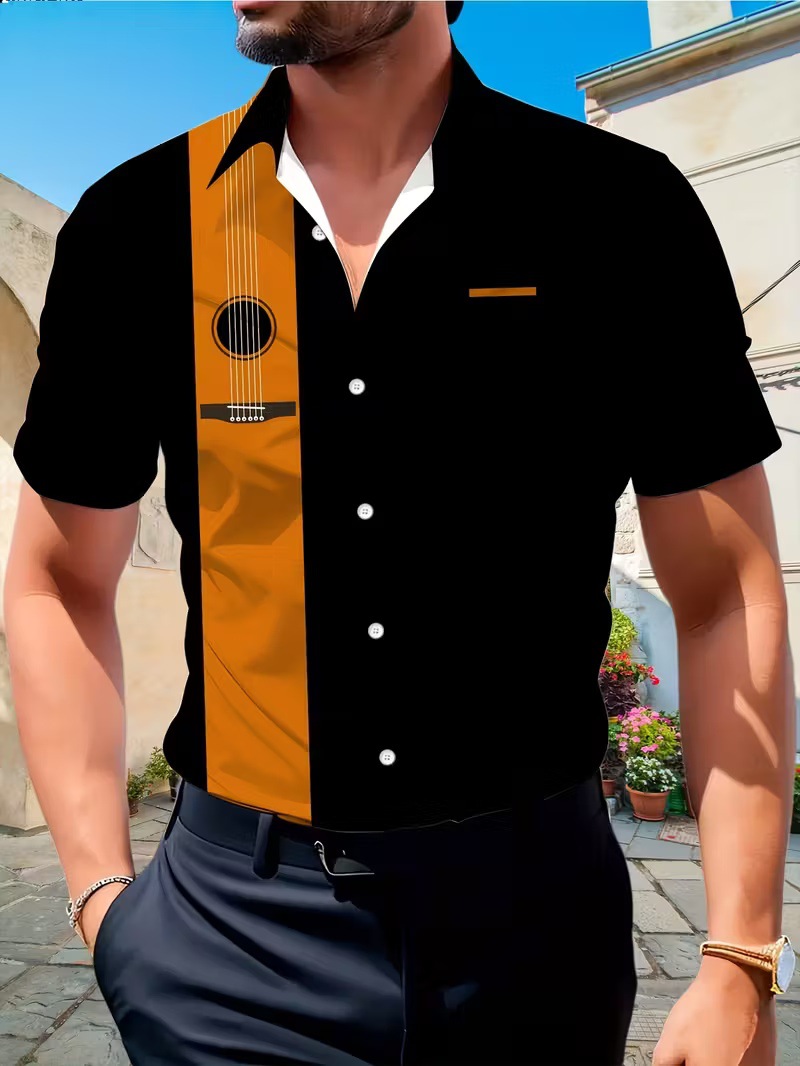 Fábrica de origen transfronteriza Amazon explosivo hombre camisa de manga corta con collar camisa de comercio exterior delgada para diseñar