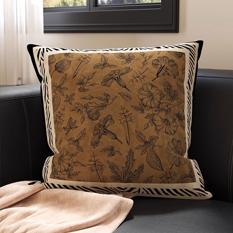 Sofá de sala de estar retro de alto nivel, almohada de cabecera, almohada de cintura en la cama, ventana flotante, almohada de respaldo con núcleo desmontable y lavable