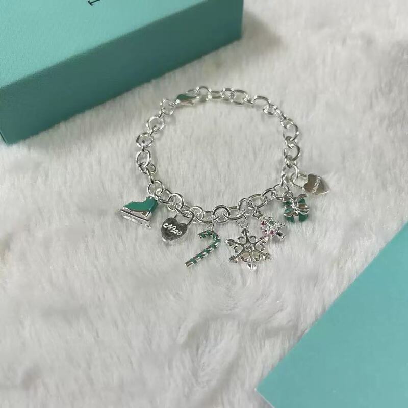 Popular Christmas Tiffany-Style Women's Trendy Fashion Light Luxury Bracelet Source Factory Christmas Tree Reindeer Bracelet Wholesale Popular Christmas Tiffany-Style Women's Trendy Fashion Light Luxury Bracelet Source Factory Christmas Tree Reindeer Bracelet Wholesale