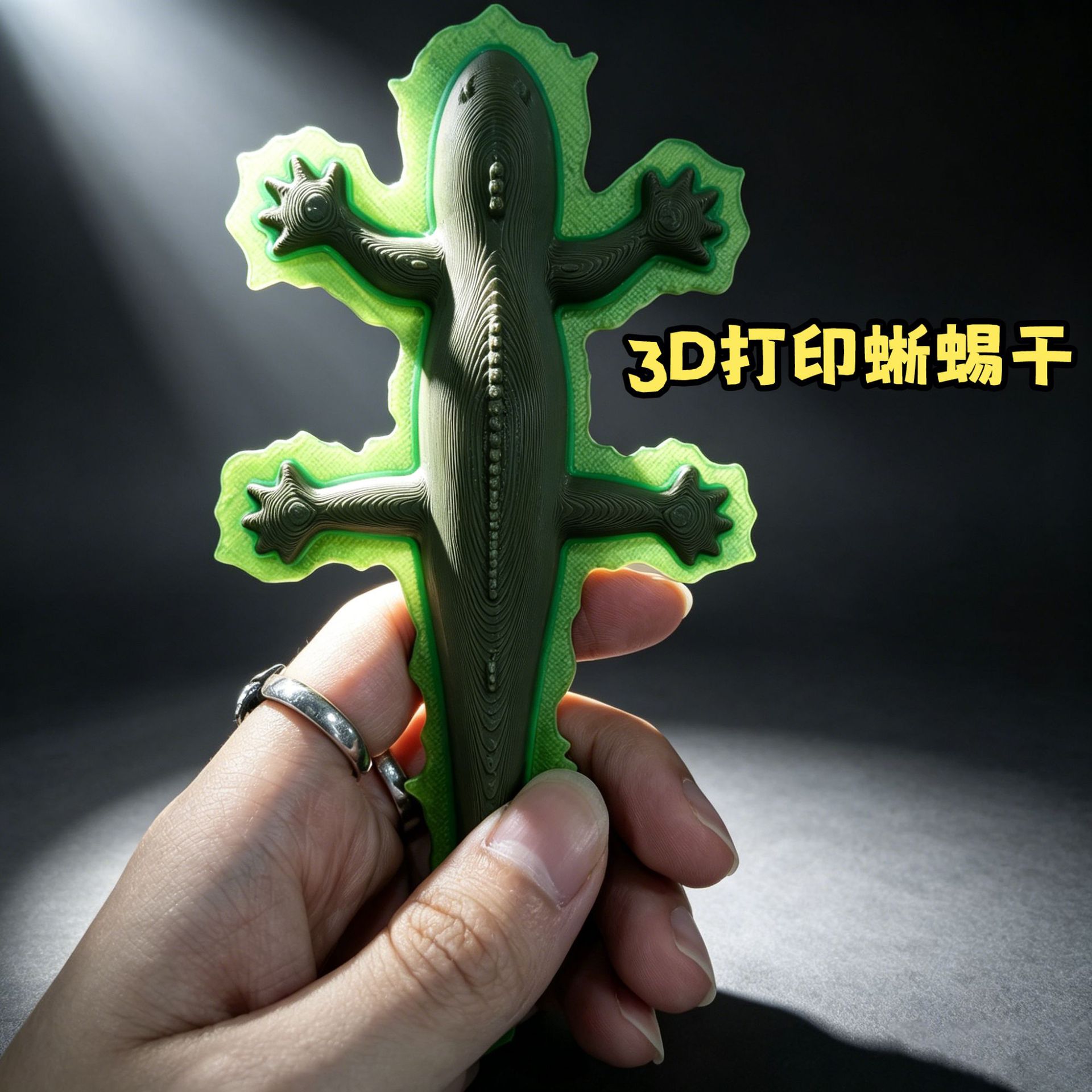 Explosiones transfronterizas impresas en 3D Aventuras Papá con colgantes de lagarto y gecko amuletos mágicos colgantes de anime