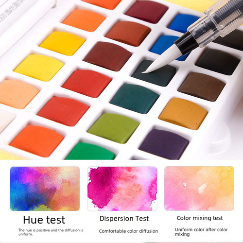 Master 10403 Solid Watercolor Paint 24 Colors Art Student Painting Tools Drawing for Beginners Washable