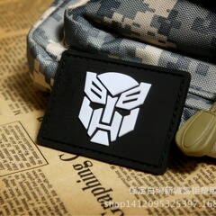 TAD Skull Morale Badge Transformers PVC Velcro Seal Armband Black Water Shoulder Badge Waterproof Plastic Commemorative Badge