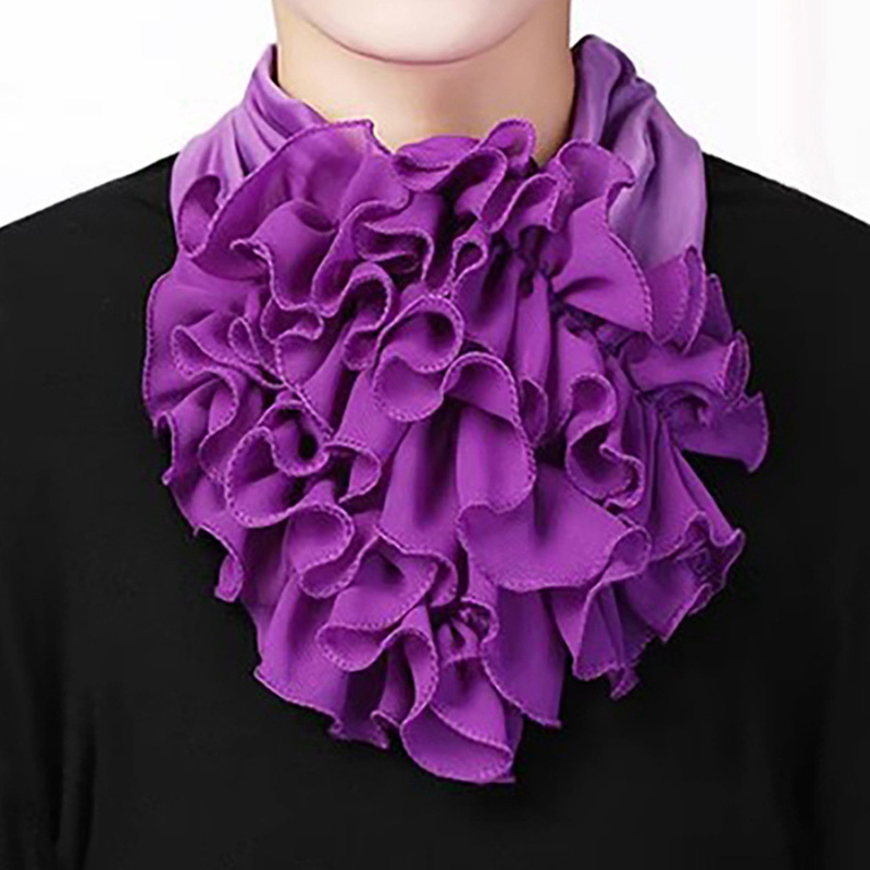 New Versatile Floral Neck Scarf Fashion Korean Style Trendy Fake Collar Versatile Neck Warmer Floral Women's Pullover
