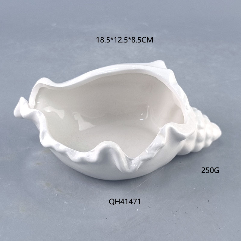 Cerámica conch plato de joyería