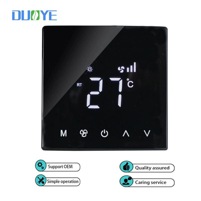 Центральный термостат кондиционирования воздуха с сенсорным изогнутым экраном, ЖК-термостат с сенсорным экраном