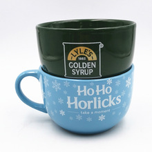 定制外贸色釉陶瓷大汤杯出口英国大容量马克杯简约家用早餐牛奶杯