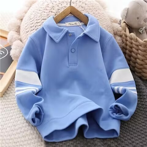 浅蓝 翻领 POLO