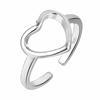 Matte ring heart shaped for beloved, silver 925 sample, simple and elegant design, wholesale