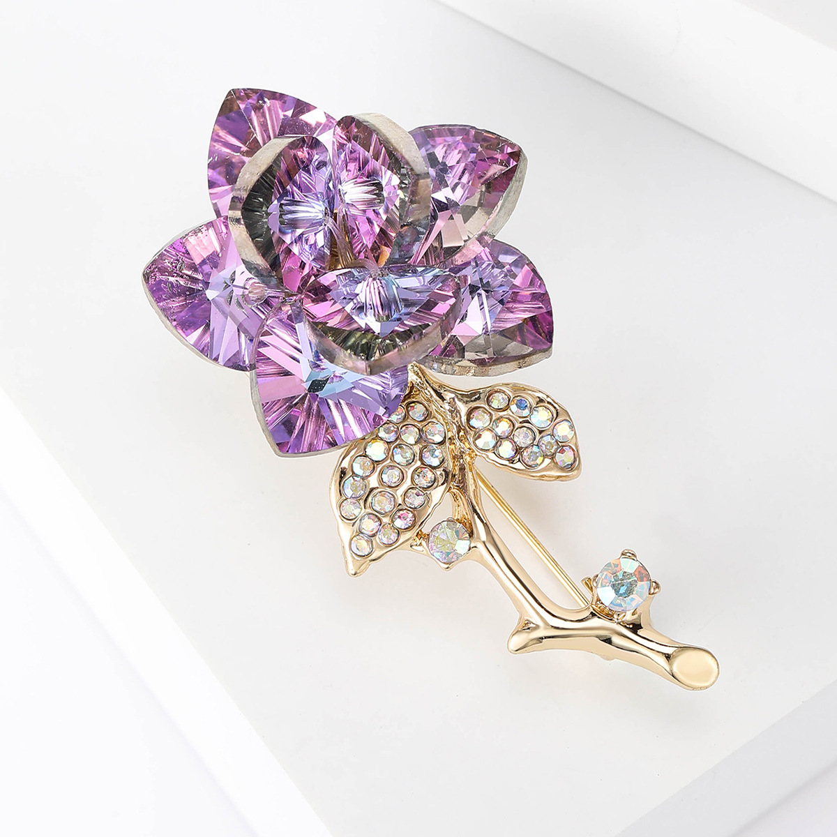 Women's Gender Elegant Streetwear Pin Flower Alloy Rhinestones Women's Brooches