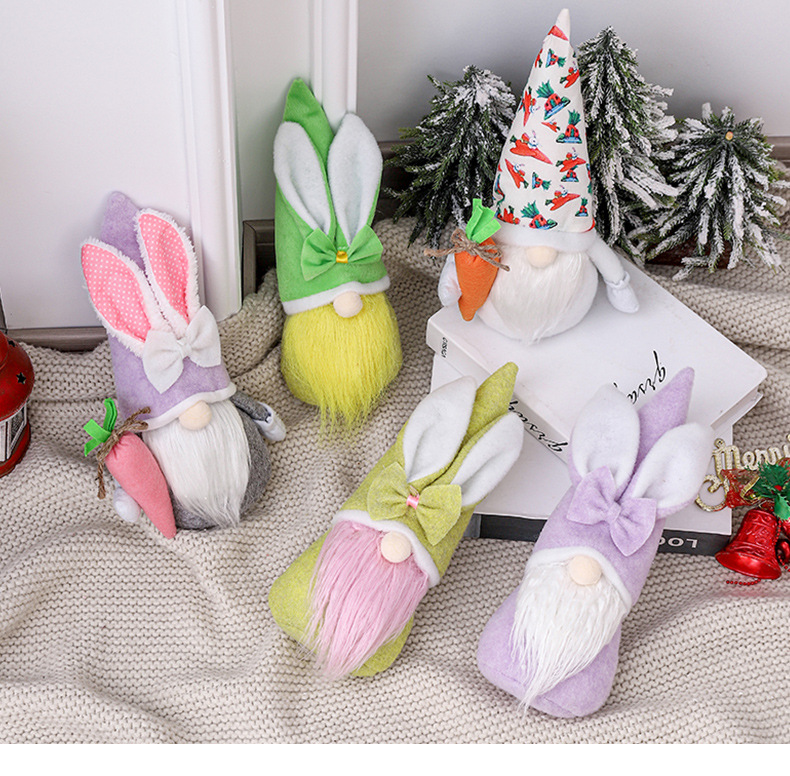 Easter Bunny Ear Faceless Doll Decorations Wholesale Nihaojewelry display picture 1