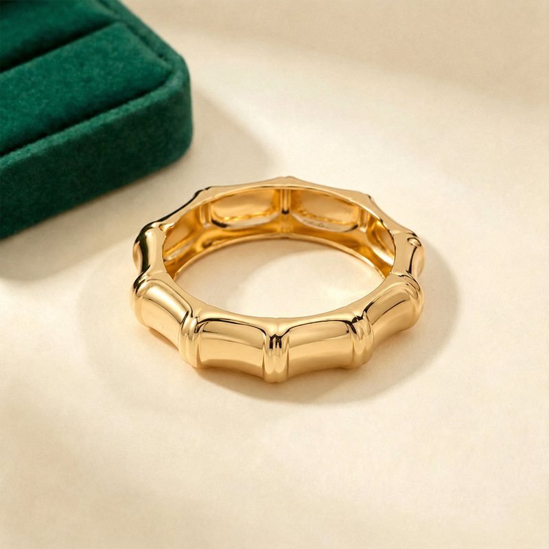 Ins Style Bamboo Joint Shape Alloy Bracelet Gold Plain Ring Bracelet Cross-Border Jewelry Wholesale Weddingbangle Ins Style Bamboo Joint Shape Alloy Bracelet Gold Plain Ring Bracelet Cross-Border Jewelry Wholesale Weddingbangle