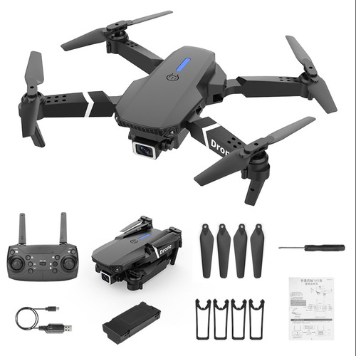 E88 Drone Foldable High-Definition Aerial Photography 4K Dual Camera Obstacle Avoidance Flight Vehicle Fixed Height Remote Control Aircraft Wholesale Cross-Border
